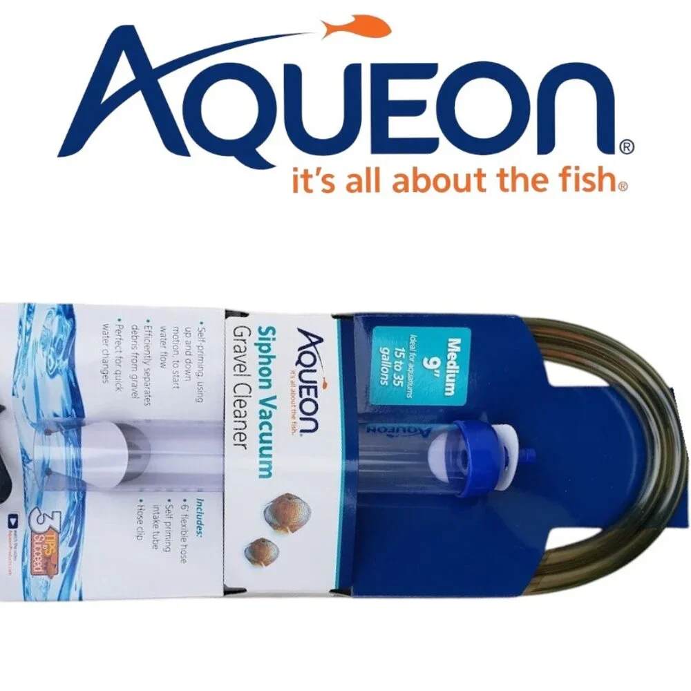 New Aqueon Aquarium Fish Tank Siphon Vacuum Gravel Cleaner Hand Syphon Pump Hose